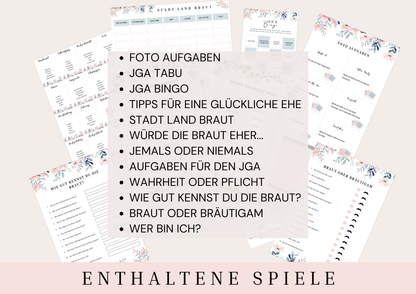 JGA Spiele Frauen - flower