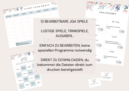 JGA Spiele Frauen - flower