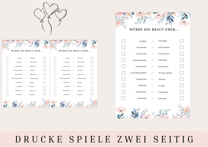 JGA Spiele Frauen - flower