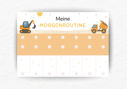 Routineplaner Kinder - Baustelle