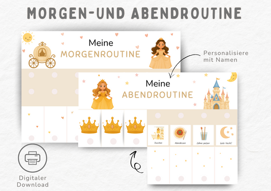 Routineplaner Kinder - Prinzessin