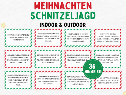 Weihnachten - Schnitzeljagd Spiel Kinder