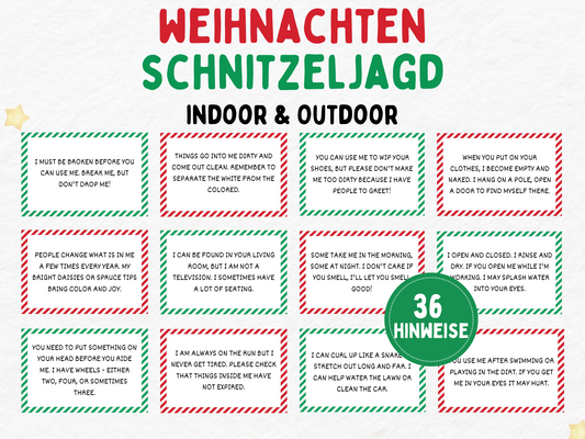 Weihnachten - Schnitzeljagd Spiel Kinder