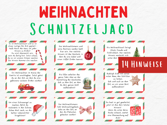 Weihnachtsspiel  - Schnitzeljagd für Kinder