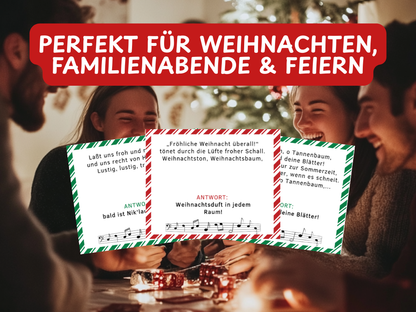 Weihnachtsspiel  - Liedtext Spielkarten