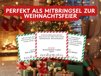 Weihnachtsspiel  - Liedtext Spielkarten