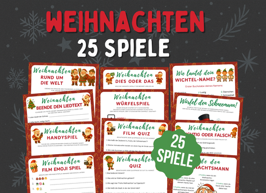 Weihnachten Spiele-Set - 25 Spiele