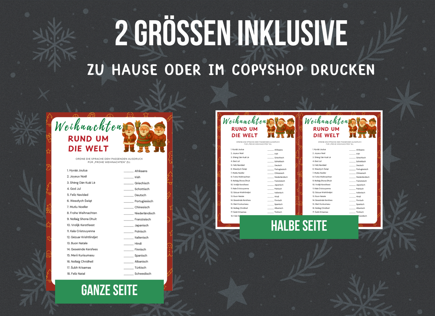Weihnachten Spiele-Set - 25 Spiele