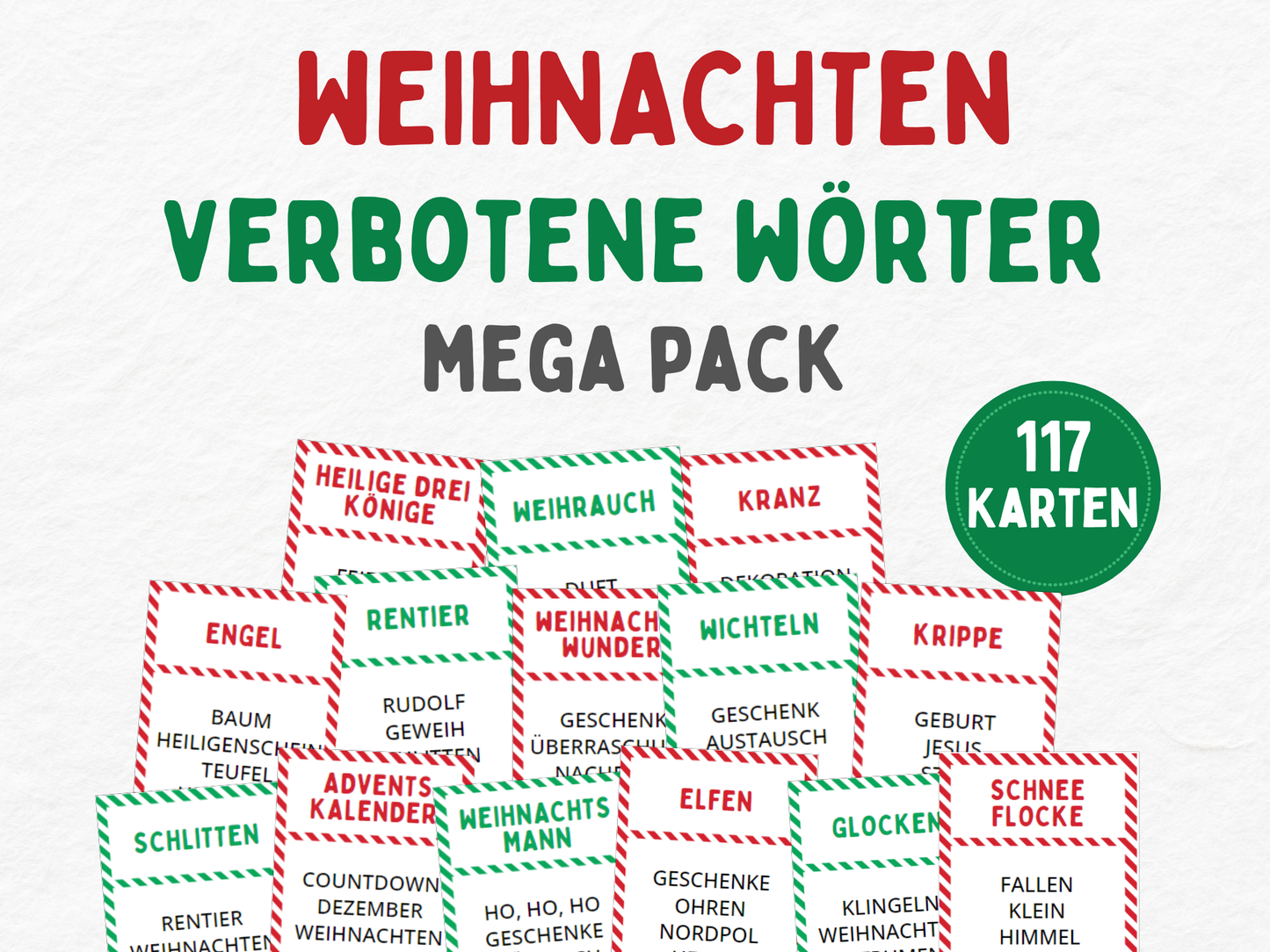 Weihnachten Tabu  & 8 Weihnachtsspiele Paket