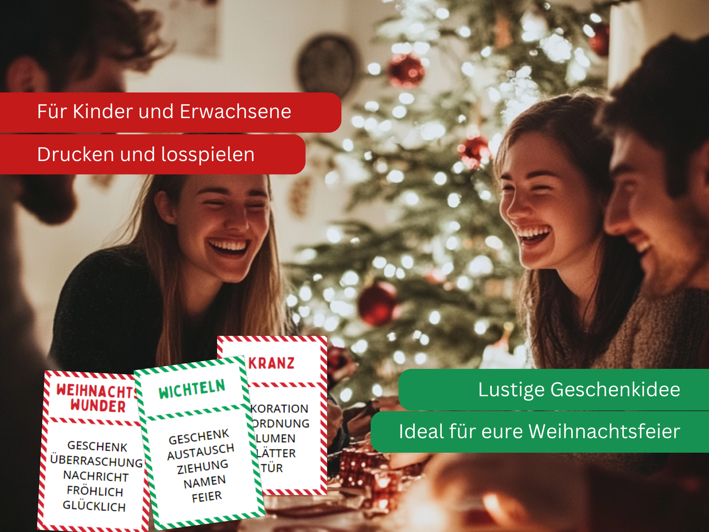 Weihnachtsspiel - Tabu Spiel - Mega Pack