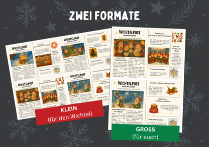 Weihnachtswichtel Wichtelpost – 25 Zeitungen