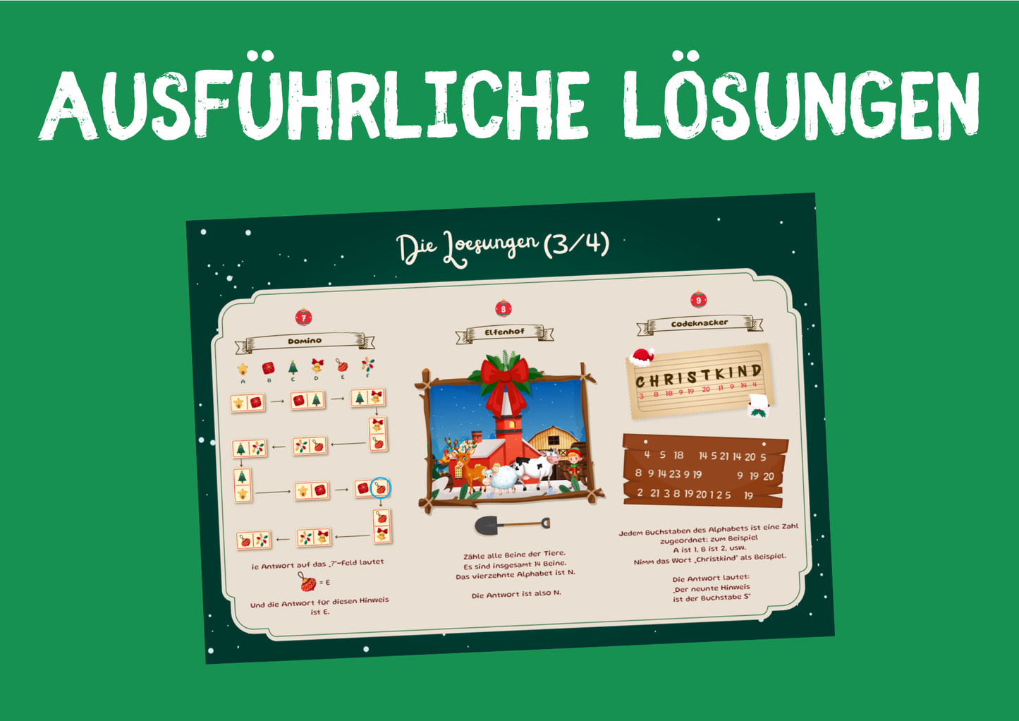 Weihnachten - Escape Room Spiel Bundle für Kinder