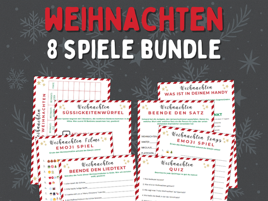 Weihnachten Spiele-Set - 8 Spiele