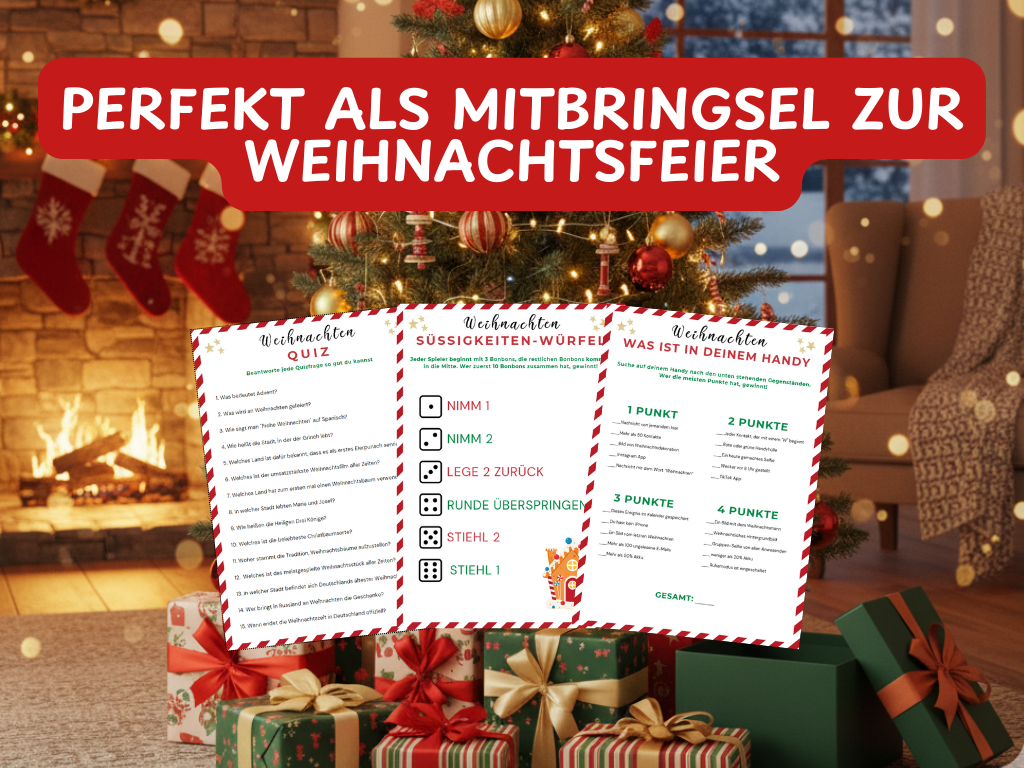 Weihnachten Spiele-Set - 8 Spiele