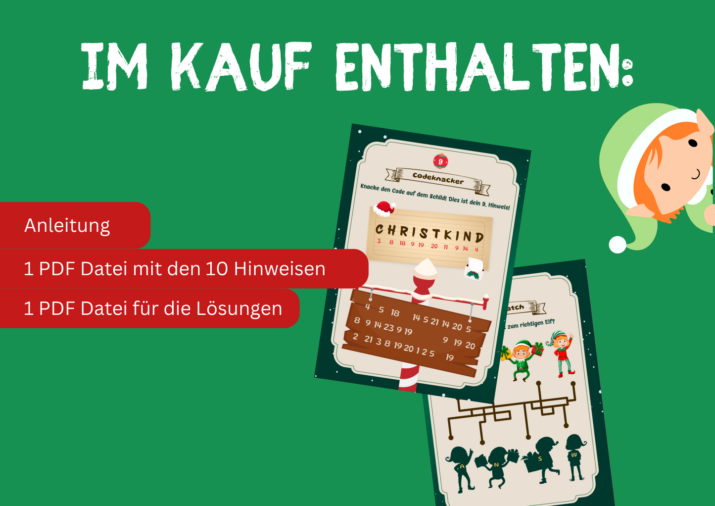 Weihnachten - Escape Room Spiel Elfen