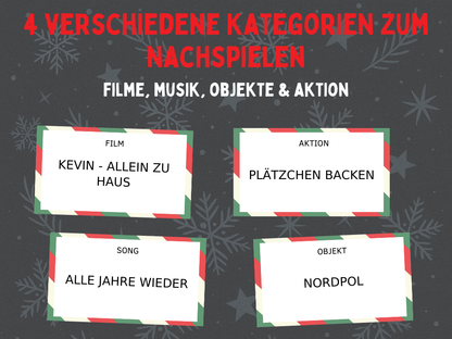 Weihnachtsspiel - Scharade Spiel