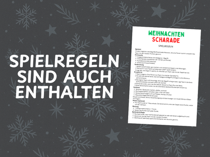 Weihnachtsspiel - Scharade Spiel