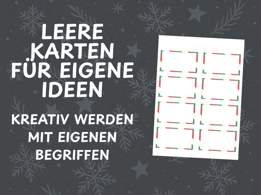 Weihnachtsspiel - Scharade Spiel