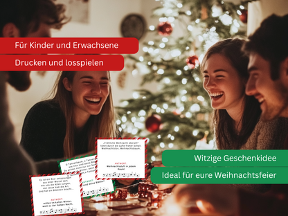 Weihnachtsspiel  - Liedtext Spielkarten