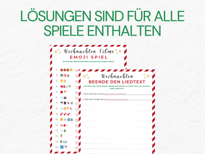 Weihnachten Spiele-Set - 8 Spiele