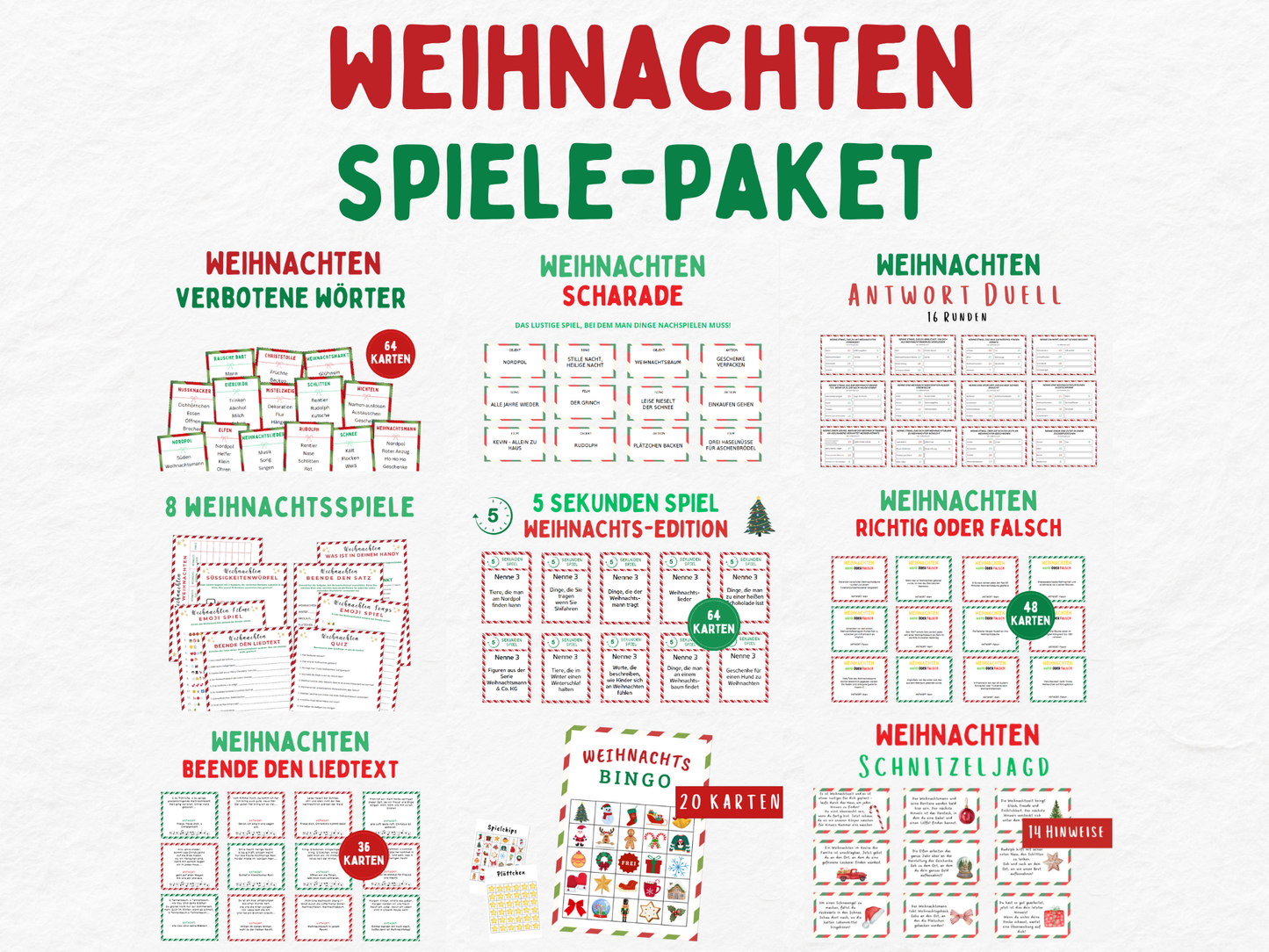 Weihnachten Spiele-Paket - Mega Pack